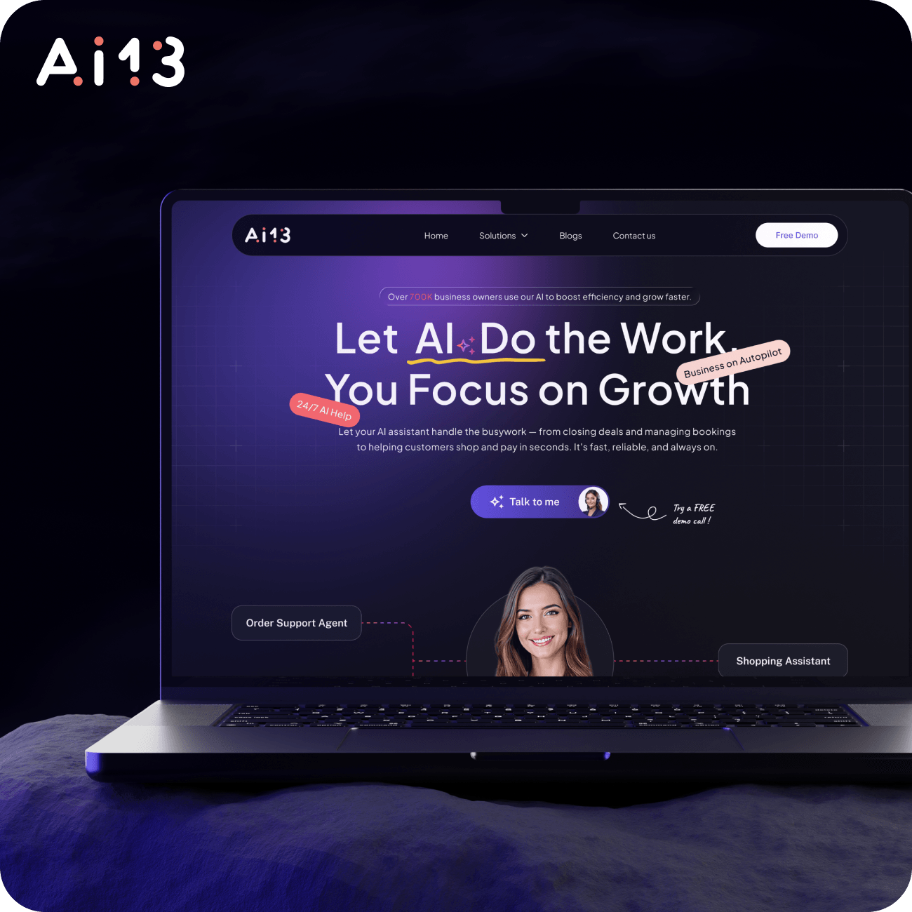 Ai13, Voice AI product site & live demo