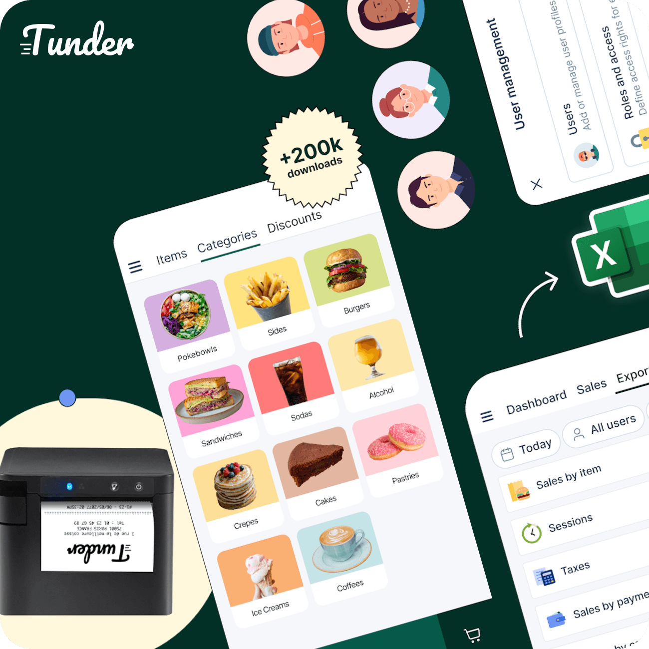 Tunder POS, Restaurant point of sale
